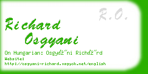 richard osgyani business card